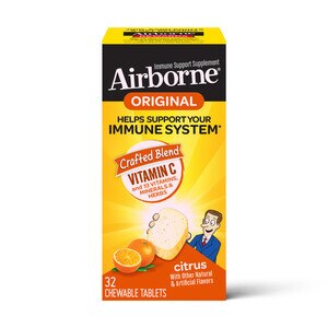 Airborne - Vitamina C en tabletas masticables, 1000 mg, 32 u.