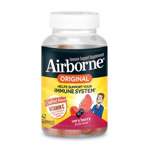 Airborne Vitamin C and Immune Support - Very Berry Flavored Gummies 750mg, 42 CT