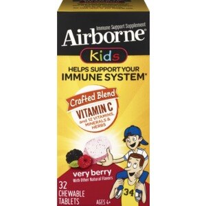  AIRBORNE Chewable Tablets- Kids Very Berry 36/32 CT 