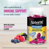 Airborne Vitamin D Immune Support Gummies Mixed Berry Flavor, 60 CT, thumbnail image 5 of 7
