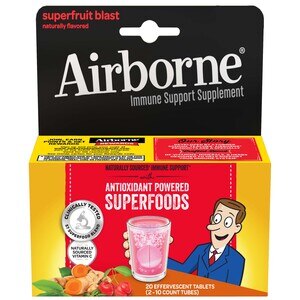 Airborne Antioxidant Powered Superfoods Effervescent Tablets, 20 CT