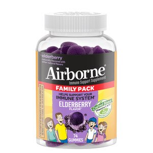 Airborne Immune Support Vitamin C Gummies, Elderberry Family Pack, 74 CT