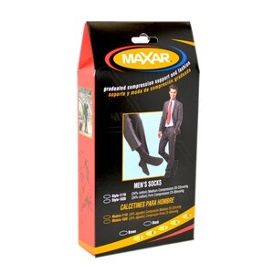 Maxar Men's Trouser Support Socks Black, Small , CVS