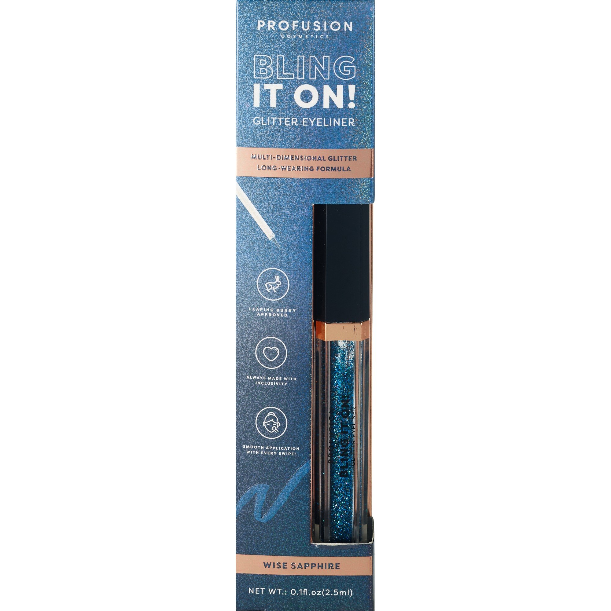 Profusion Cosmetics Bling It On Liquid Eyeliner, Wise Sapphire, 0.1 Oz - 0.8 Oz , CVS