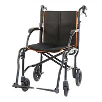 Feather Transport Transport Chair with Breaks, 18 Inch Seat