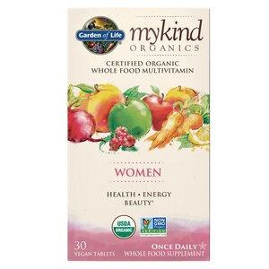 Garden of Life mykind Organics Women's Multivitamin, 30CT