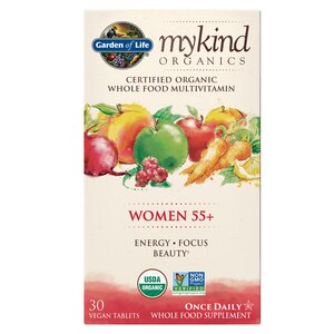 Garden of Life mykind Organics - Multivitaminas para mujeres desde 55, 30 u.