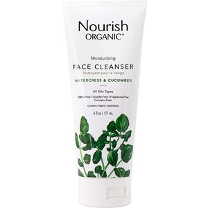 Nourish Organic Moisturizing Organic Face Cleanser Cucumber and Watercress, 6 OZ