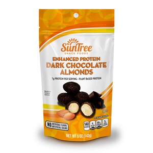 SunTree Enhanced Protein Dark Chocolate Almonds, 5 OZ