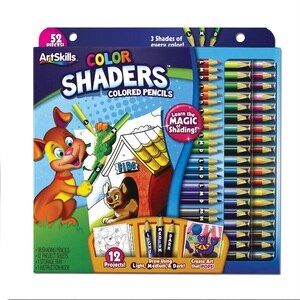 ArtSkills Color Shaders Colored Pencils, 52 Pieces