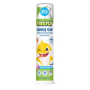 Firefly Kids' Anti-Cavity Natural Fluoride Toothpaste, Baby Shark, Bubble Gum Flavor, ADA Accepted, 4.2 Oz , CVS