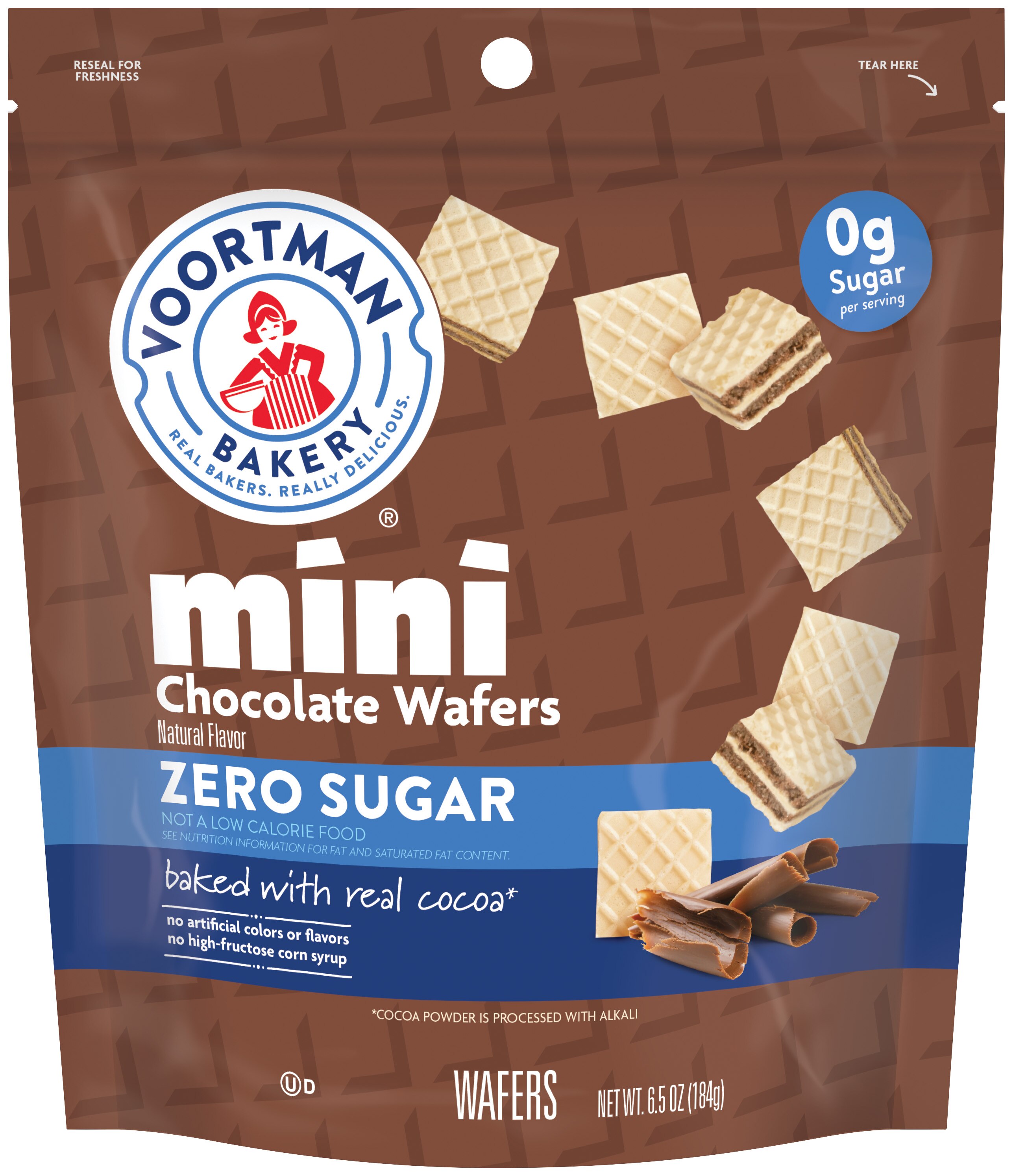 Voortman Zero Sugar Mini Wafers, Chocolate, 6.5 oz | CVS
