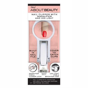 About Beauty Nail Clipper with 3x Magnifier & LED Light