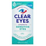Clear Eyes Complete for Sensitive Eyes Lubricant/Redness Reliever Eye Drops, 0.5 fl. oz., thumbnail image 1 of 5