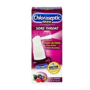 Chloraseptic Max - Spray para el dolor de garganta, Wild Berries, 1 oz líq.