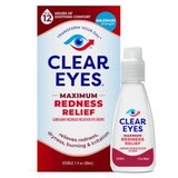 Clear Eyes Maximum Redness Relief Eye Drops, 0.5 fl oz, thumbnail image 1 of 5