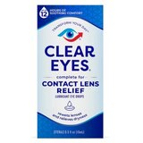 Clear Eyes Contact Lens Multi-Action Relief Eye Drops, .5 OZ, thumbnail image 2 of 5