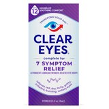 Clear Eyes Complete Symptom Relief Eye Drops, 0.5 fl oz, thumbnail image 1 of 7