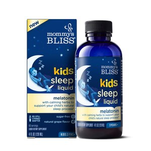Mommy's Bliss Kids Sleep Liquid Melatonin, Natural Grape Flavor, 4 OZ