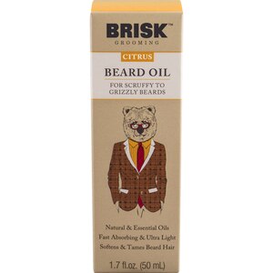 Brisk Grooming Beard Oil, Citrus, 1.7 Oz , CVS