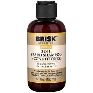 Brisk Grooming 2-in-1 Beard Shampoo & Conditioner, Citrus, 5.1 Oz , CVS