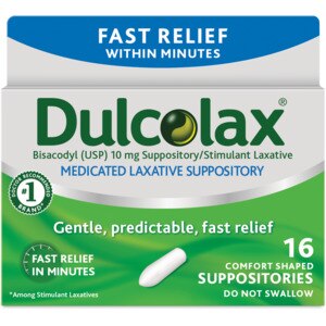 Dulcolax, Gentle And Predictable Fast Relief Laxative Suppositories, 16 Ct , CVS
