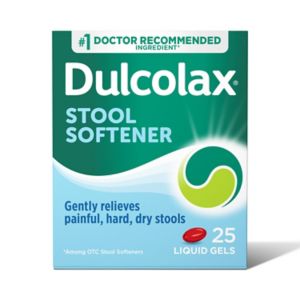 Dulcolax Stool Softener Gentle Relief Liquid Gels, 100 Count
