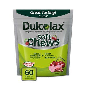 Dulcolax Soft Chews Laxative Constipation Relief, Black Cherry, 60 Ct , CVS
