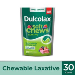 Dulcolax Soft Chews Laxative, Mixed Berry, 30 CT