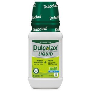 Dulcolax - Laxante líquido, laxante sin estimulantes para un alivio sin molestias, sabor Mint, 12 oz