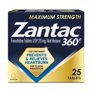 Zantac 360 Maximum Strength Heartburn Prevention And Relief Tablets, 25 Ct , CVS