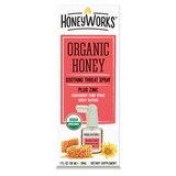 HoneyWorks Organic Honey Soothing Throat Spray with Zinc, 1 OZ, thumbnail image 1 of 4