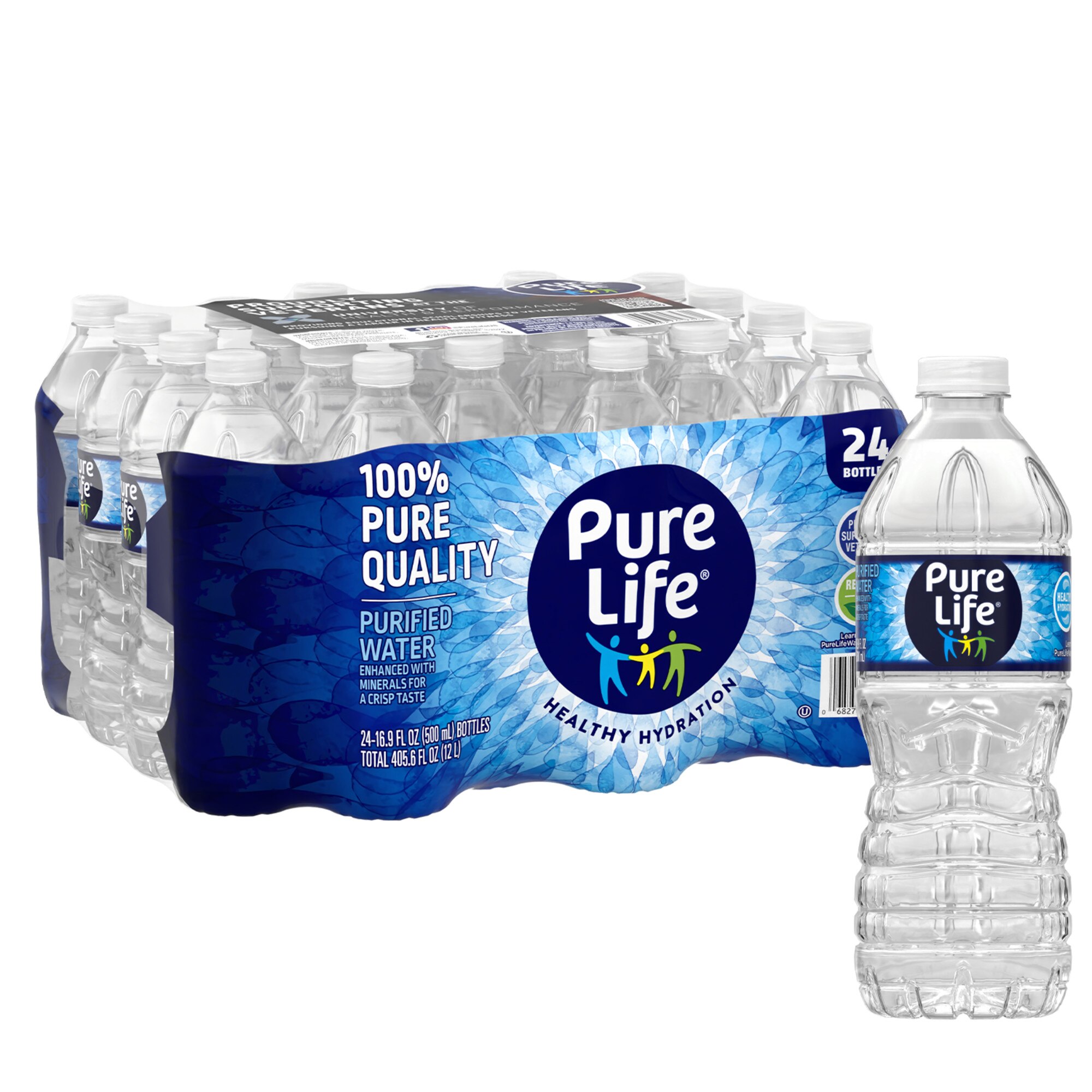 Pure Life Purified Water, 24 ct, 16.9 oz