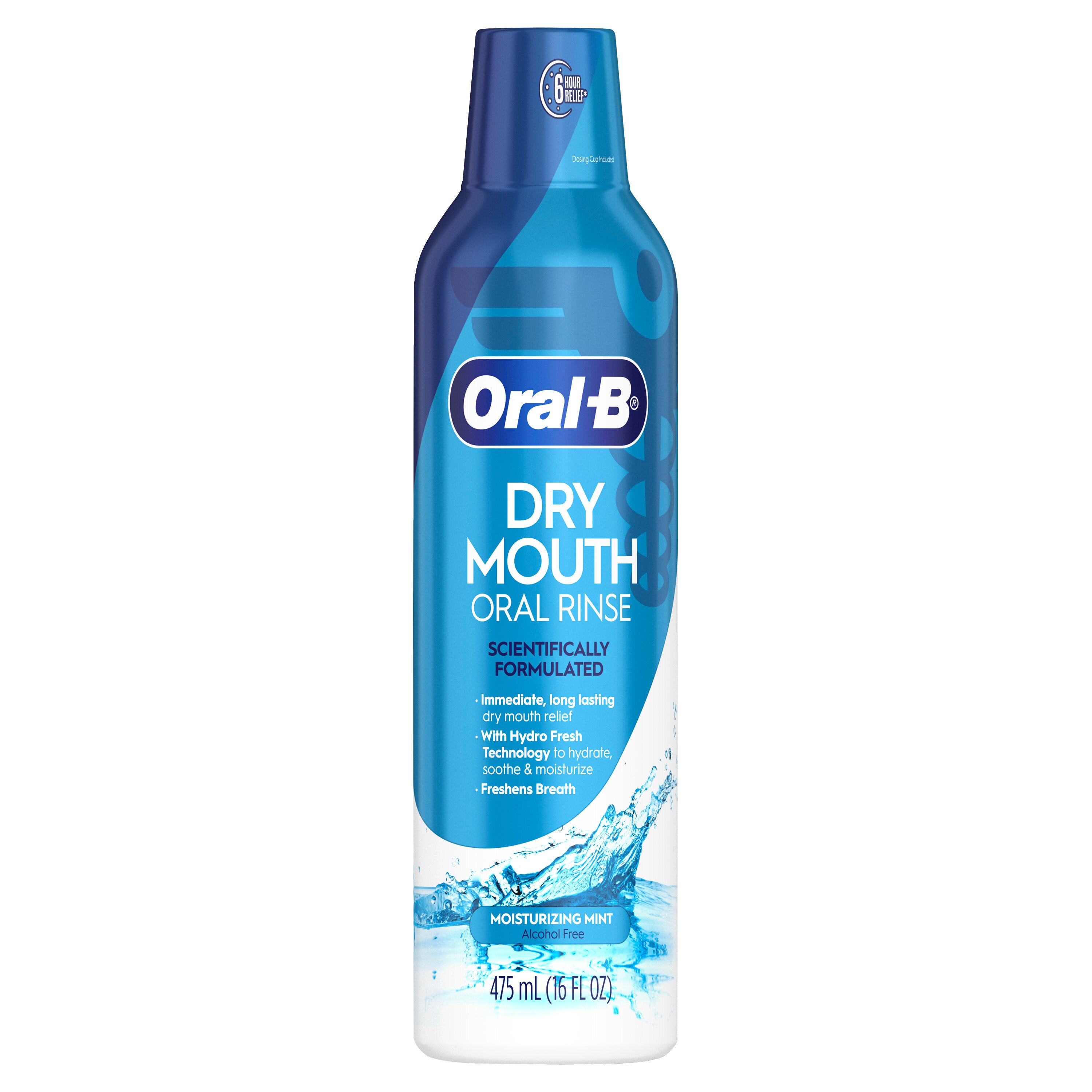 Oral-B Dry Mouth Oral Rinse Mouthwash, Moisturizing Mint, 475 ML (16 Fl Oz) - 16 Oz , CVS