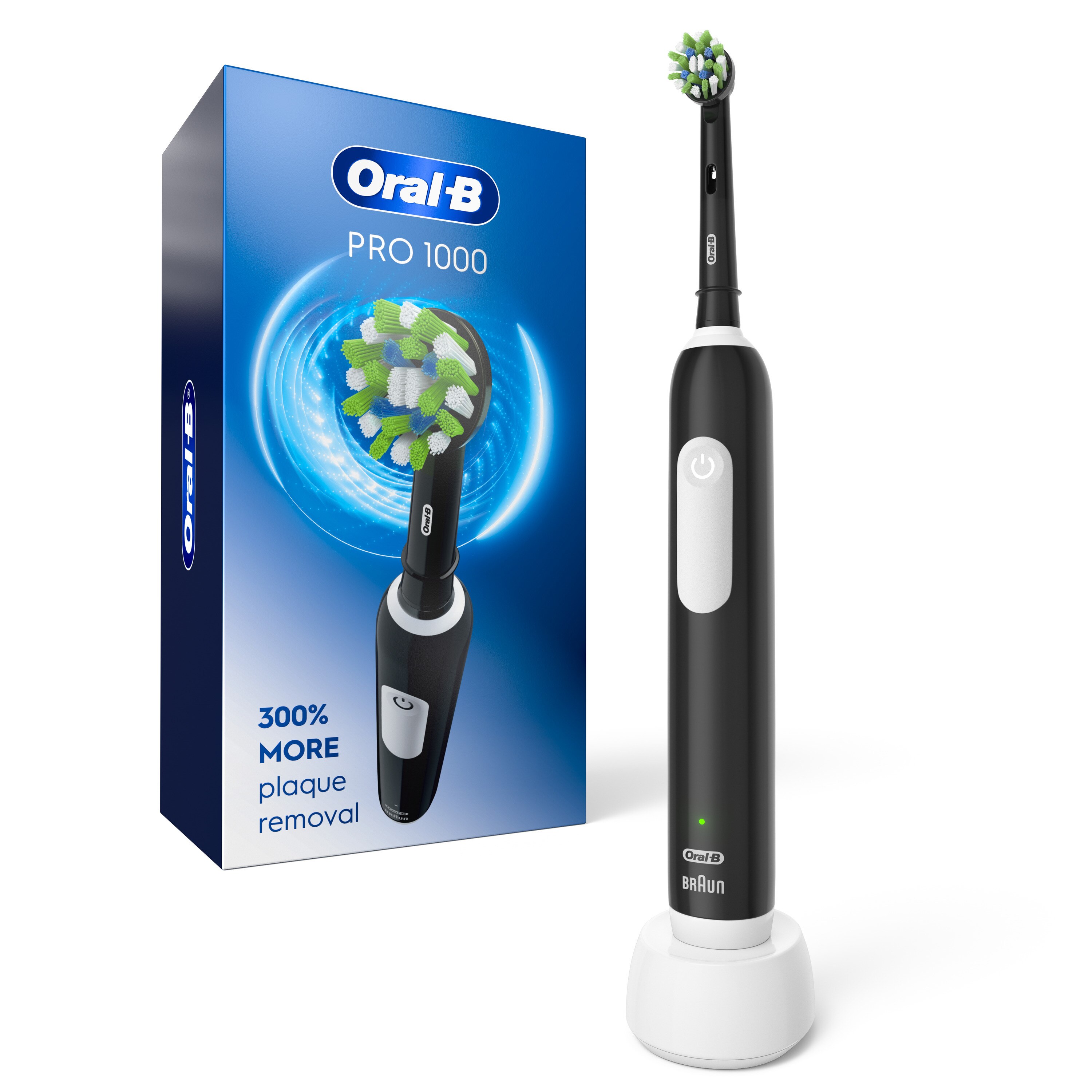 Oral-B Pro 1000 - Cepillo dental eléctrico, negro