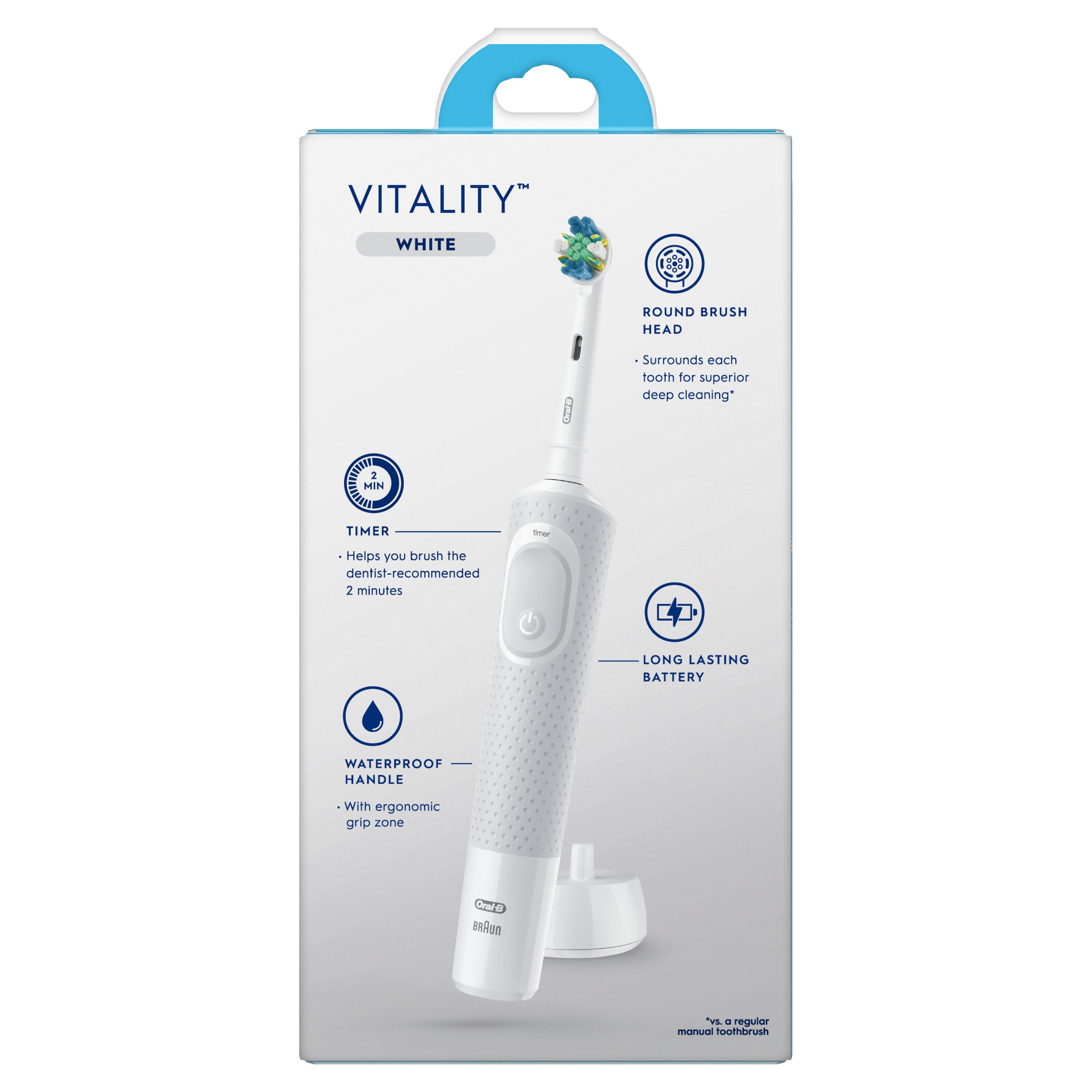 OralB Vitality FlossAction Electric Rechargeable Toothbrush, powered by Braun