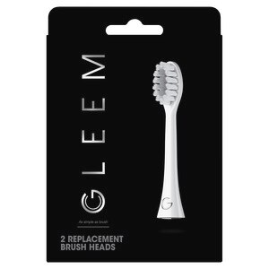GLEEM Toothbrush Refill Head, White, 2 CT