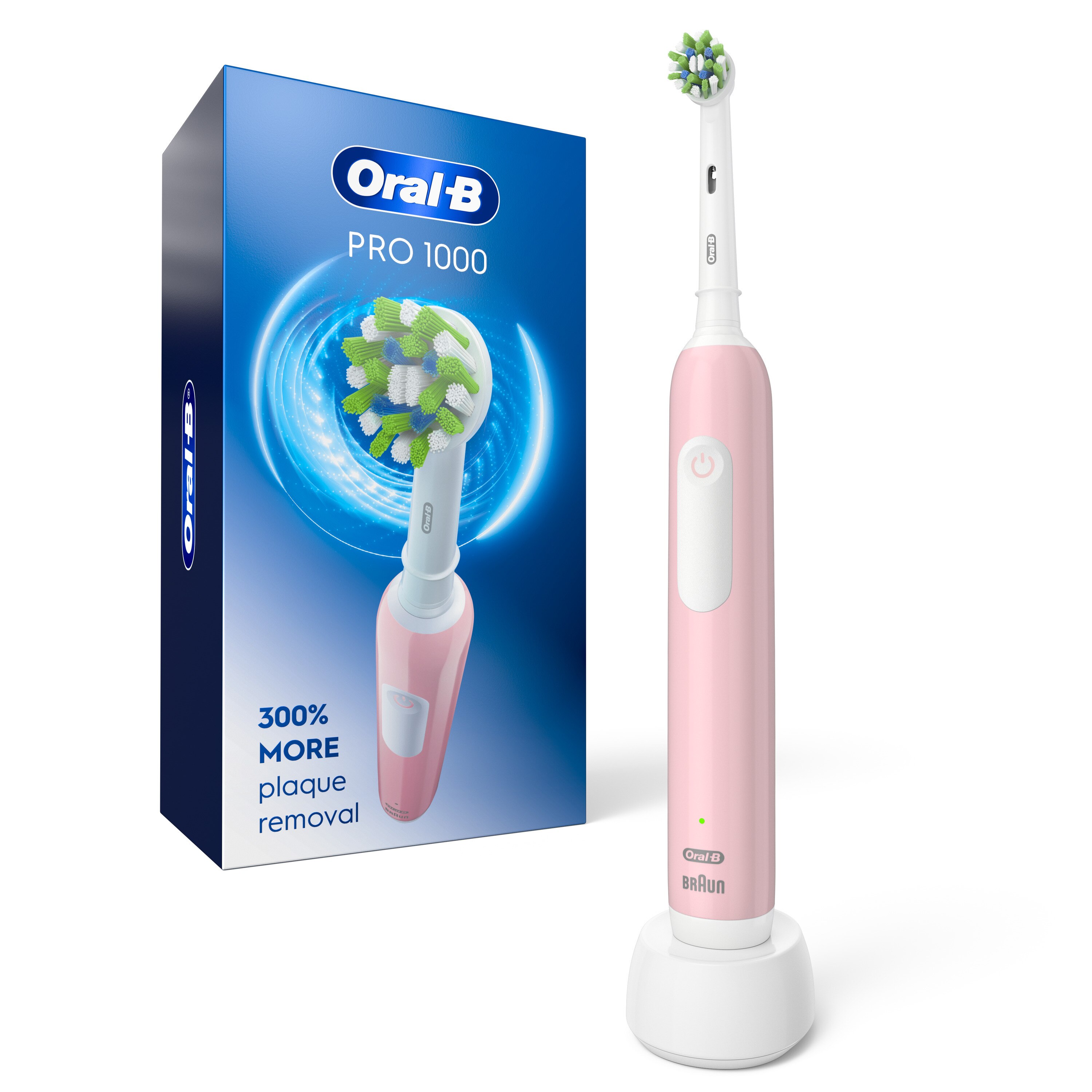 Oral-B Pro 1000 Rechargeable Electric Toothbrush, Pink , CVS