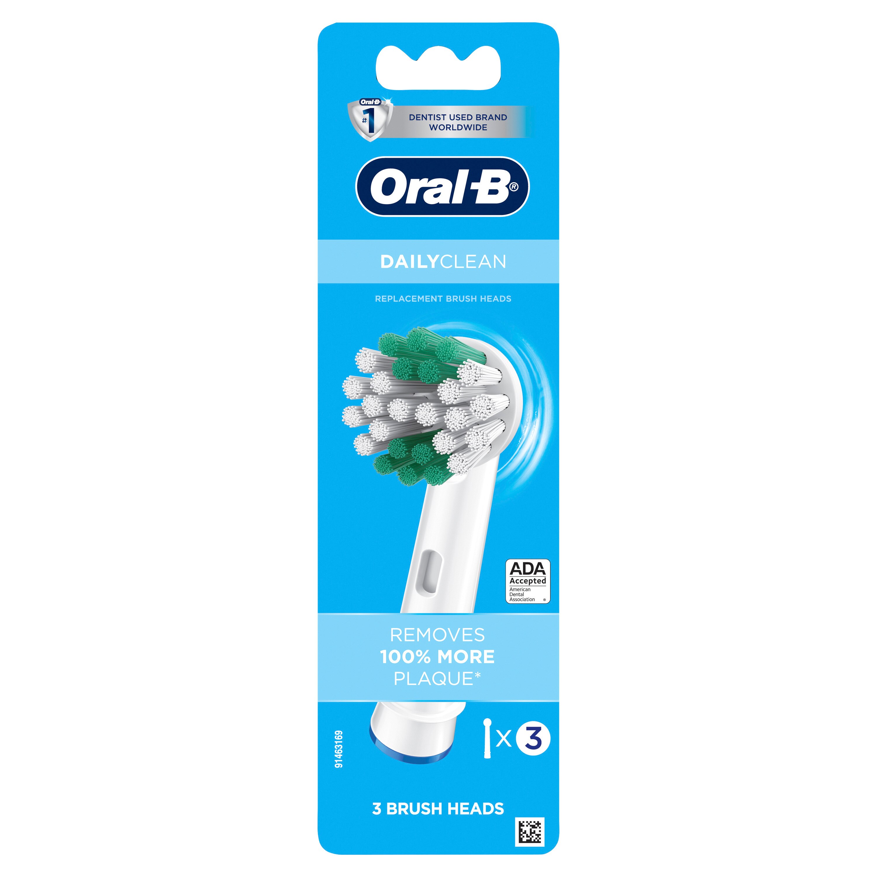 Oral-B Daily Clean Electric Toothbrush Replacement Brush Heads Refill, 3 CT
