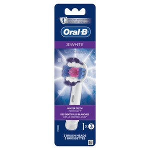 Oral-B 3D - Cabezal de repuesto para cepillo dental eléctrico, blanco, 3 u.