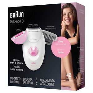 Braun Silk Epil 3 3 270 Epilator For Women For Long Lasting Hair Removal White Pink With Photos Prices Reviews Cvs Pharmacy