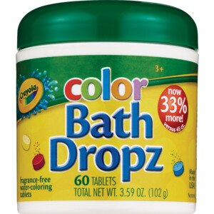 Crayola Color Bath Dropz, 60 Tablets