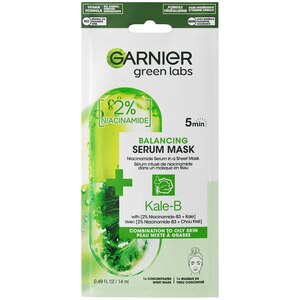 Garnier Green Labs Kale-B Balancing Niacinamide Serum Mask with Kale