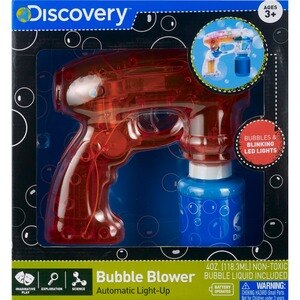 Discovery Kids Aqua Light-Up Automatic Bubble Blower w/Blinking Led Lights NEW