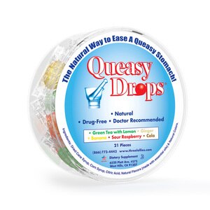 Queasy Drops, 21 CT, Green Tea With Lemon, Ginger, Banana, Sour Raspberry And Cola , CVS