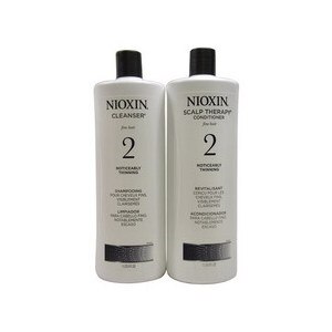 Nioxin System 2 Cleanser & Scalp Therapy - Dúo de acondicionadores, 33.8 oz
