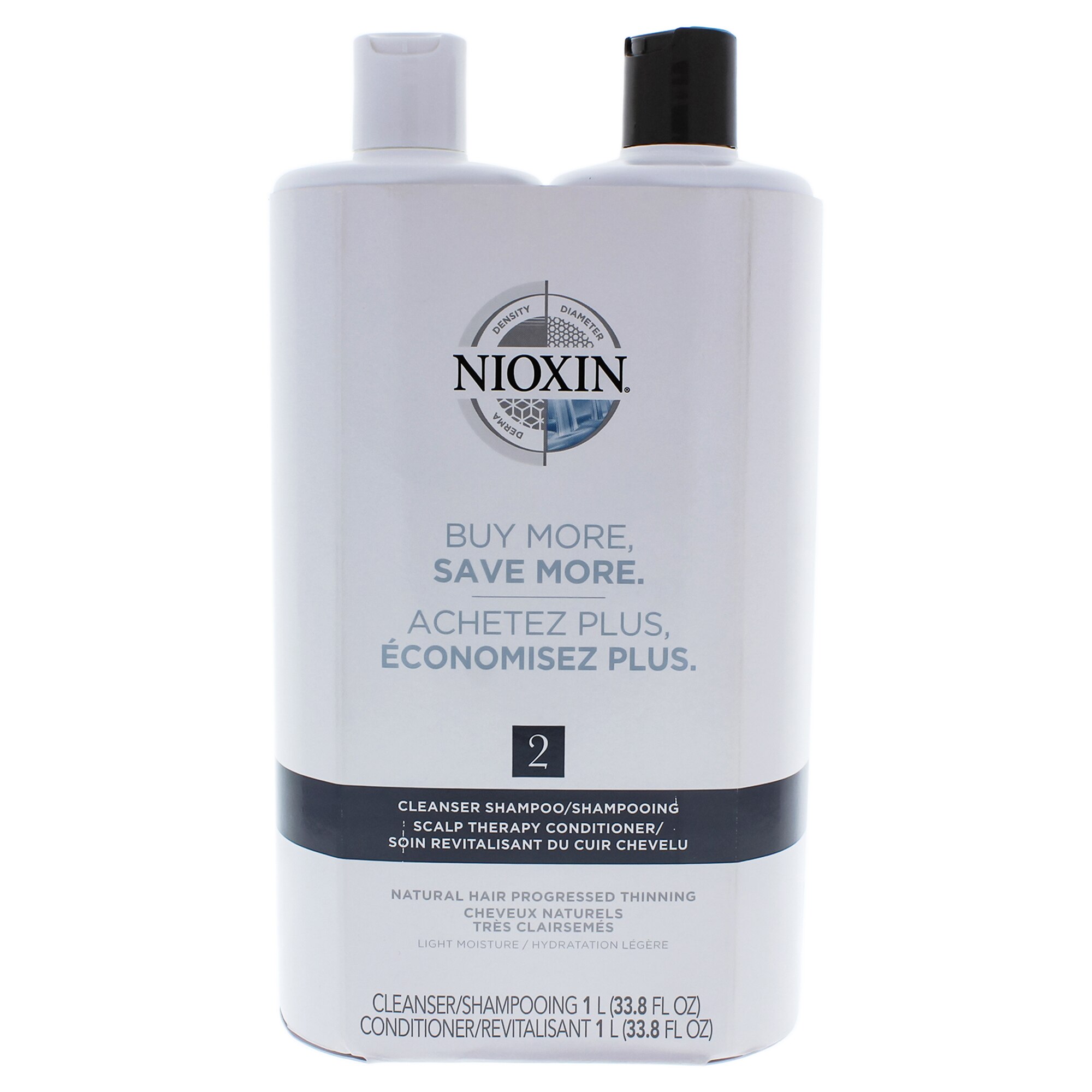 Nioxin System 2 Cleanser Shampoo & Scalp Therapy Conditioner, 33.8 Oz , CVS