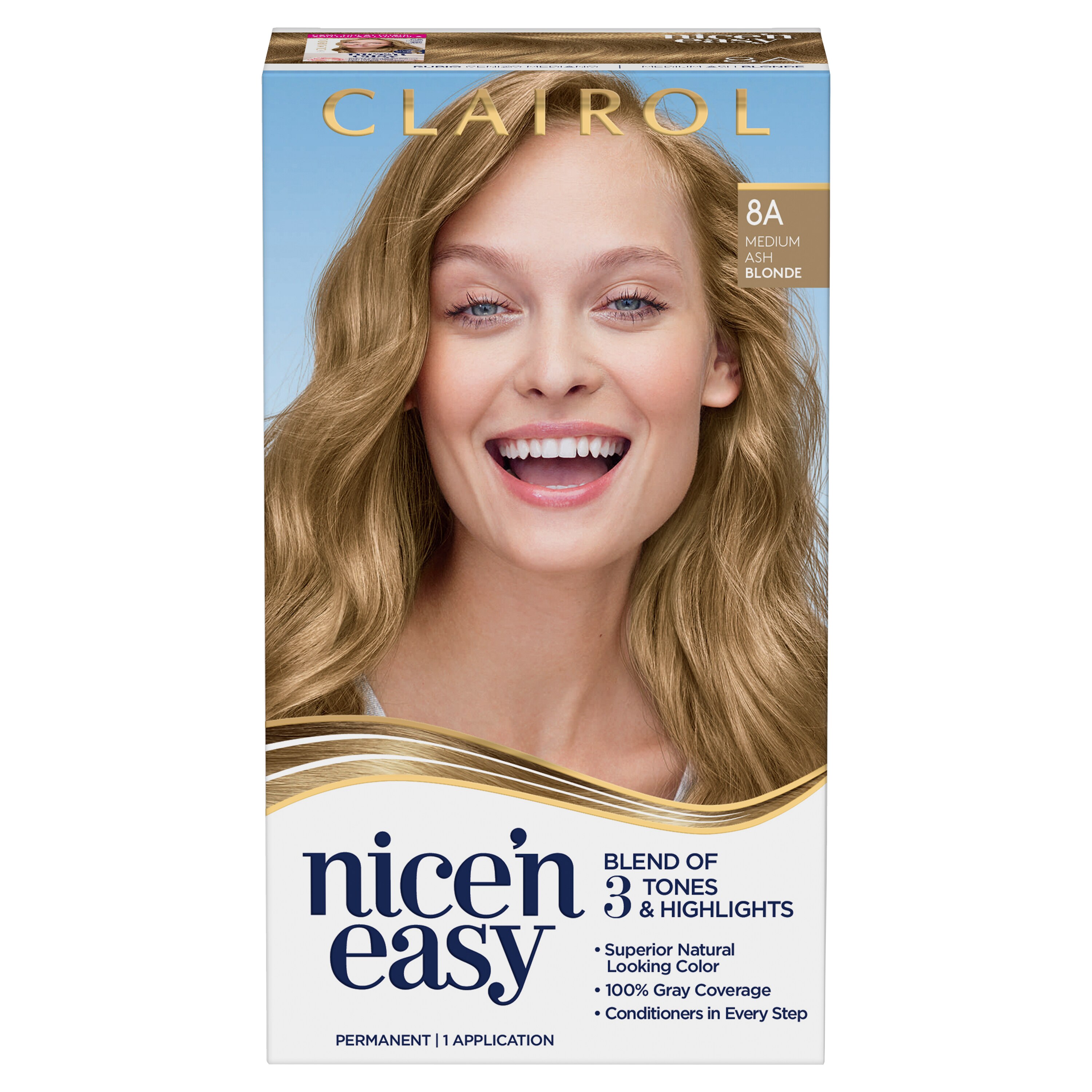 Clairol Nice'n Easy Permanent Hair Color, 8A Medium Ash Blonde - 1 , CVS