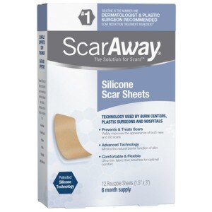 As Seen On TV ScarAway Silicone Scar Sheets, 12 Ct , CVS