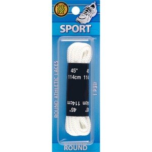 Shoe Gear Round Athletic Laces 45 Inches White , CVS